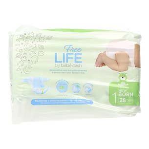 Fraldas Freelife Bebecash Tamanho 1 24 Kg 28 Unidades
