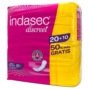 Indasec Discreto Extra 20 10 Unidades Promo