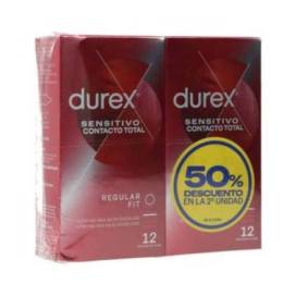Durex Sensitivo Contacto Total 2 X 12 Unidades Promo
