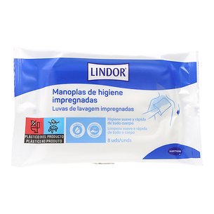 Lindor Skin Manoplas Impregnadas 8 Uds