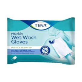 Tena Wet Wash Gloves 8 Units