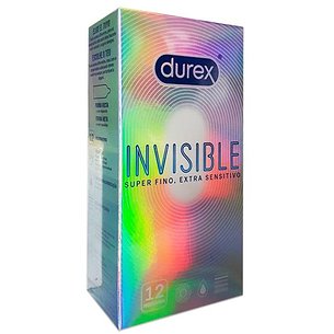 Preservativos Durex Invisible Extra Sensíveis 12 unidades