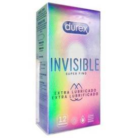 Durex Preservativos Invisible Extra Lubricado 12 Unidades