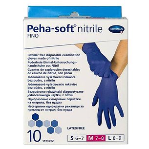 Pehasoft Nitrilhandschuh, fein, mittlere Größe, 10 Einheiten