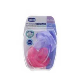 Chicco Physio Todogoma Silicone Pacifier Purple Pink +12m 2 Units