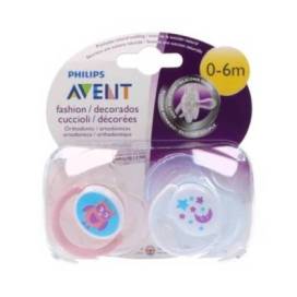 Avent Pacifier Silicone Fashion Orthodontic 0-6 M 2 Units