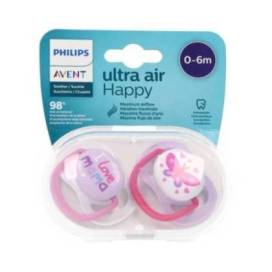 Avent I Love Mama 2 Silicone Pacifiers 0-6 M Pink
