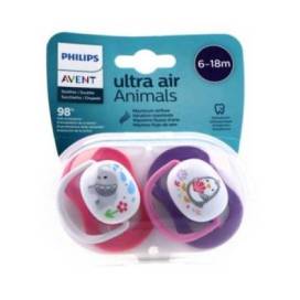 Avent Silicone Pacifier Animals 6-18 M 2 Units