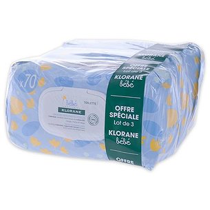 Klorane Bebe Toallitas Limpiadoras 3 X 70 Uds Pr