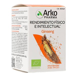 Arkopharma Ginseng 390mg 84 Cápsulas