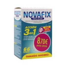 Novafix Tabletas Limpiadoras Triple Accion Limpieza Protesis Dental 66 Tabletas
