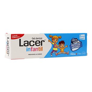 Lacer Gel Dental Infantil Sabor Morango 75 ml