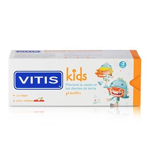 Vitis Kids Gel de pasta de dentes sabor cereja 50 ml