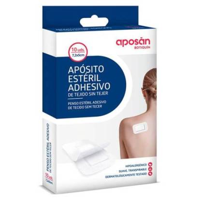 Aposan Sterile Adhesive Bandage 7x5 Cm Cm 10 Units