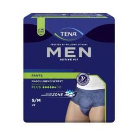 Tena Men Active Fit Pants Plus Tamanho Pequeno/médio 9 Unidades