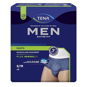 Calças Tena Men Active Fit Calças Plus Size S/M 9