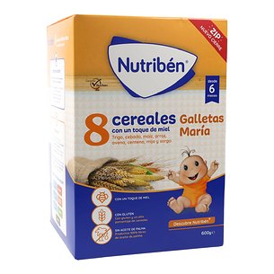 Nutriben 8 Cereais Bolachas de Mel e Maria 600 g