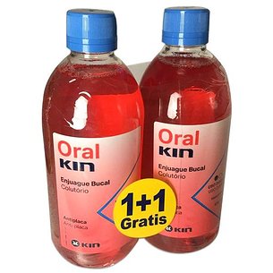 Oralkin enxaguatório bucal 2x500 ml Promoção