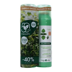 Klorane Shampoo Seco Urtiga Castanha 2x150 ml Promo
