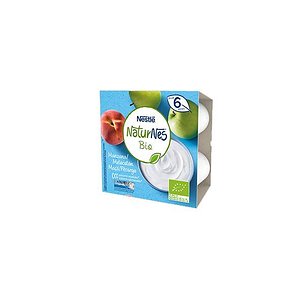 Nestle Naturnes Bio Maçã e Pêssego 4x90 g