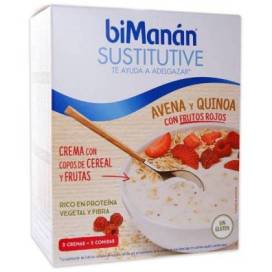 Bimanan Sustitutive Oats Quinoa And Red Berries Cream 5 Sachets