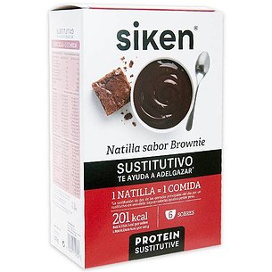 Siken Protein Substitute Custard Brownie 6 Sachets