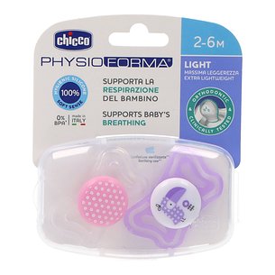 Chicco Chupete Physio Light Rosa 2-6m 2 Uds