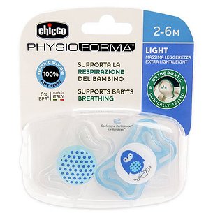 Chicco Chupete Physio Light Azul 26m 2 Uds