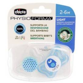 Chicco Silicone Pacifier Physio Light 2-6m Blue
