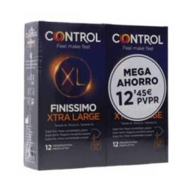 Control Preservativos Finissimo Xl 12 Unidades + 12 Unidades Promo