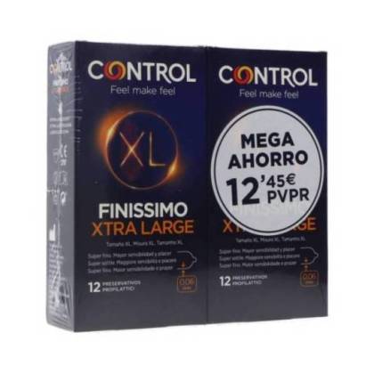 Control Preservativos Finissimo Xl 12 Uds + 12 Uds Promo