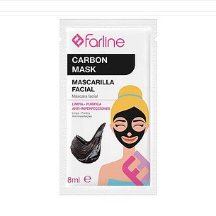 Máscara Facial Farline Mask de Carbono 8 ml 10 Unidades