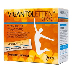 Vigantoletten 30 Sticks Sabor Laranja