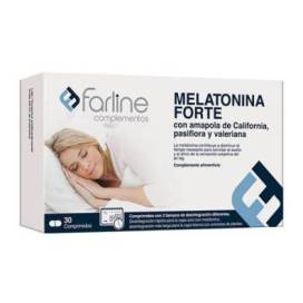 Farline Melatonin Forte Com Papoila Da Califórnia, Passionflower E Valeriana 30 Comprimidos