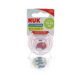 Nuk Hello Adventure Silicone Anatomical Pacifier 18-36 Months 2 Units