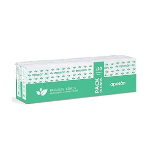 Lenços de papel Aposan Menthol 10 x 10 unidades