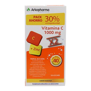 Arkovital Vitamina C e Zinco 2x20 Comprimidos Efervescentes Promo