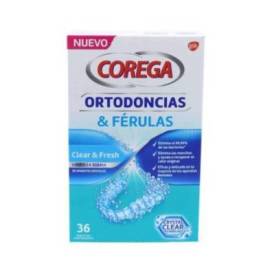 Corega Ortodoncias & Ferulas 36 Tabletas Limpiadoras