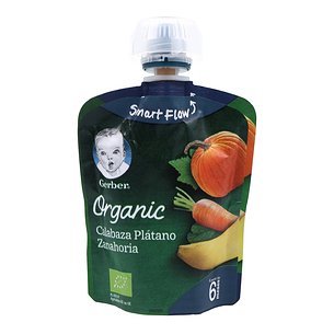 Gerber Organic Calabaza Platano Zanahoria 90 g