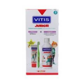Vitis Junior Tutti Frutti Mouthwash 500 Ml + Tutti Frutti Toothpaste Gel 75 Ml + Toothbrush Promo
