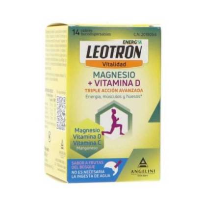 Leotron Magnesium + Vitamin D 14 Beutel 2g Beeren Geschmack