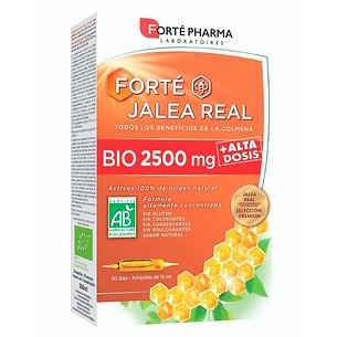 Forte Geleia Real Orgânica 2500 mg 20 Ampolas 15 ml