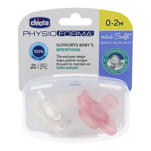 Chicco Chupete Physioforma 02m Blanco Y Rosa 2 U