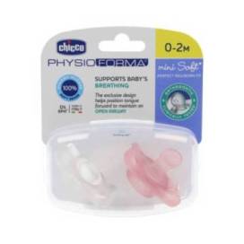 Chicco Physioforma Pacifier 0-2m White And Pink 2 Units