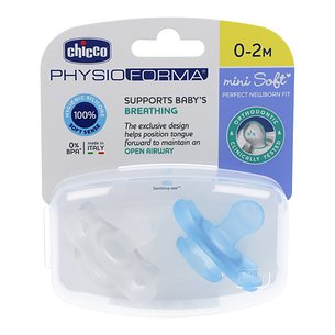 Chupete Chicco Physio Minisoft 0 2 Meses 2 Unida