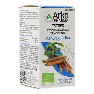 Arkocápsulas Ashwagandha Bio 45 Cápsulas