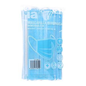 Máscara Cirúrgica Adulto Azul Iir 10 Unidades Int