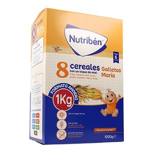 Nutriben 8 Cereales Toque Miel Y Galletas Maria 
