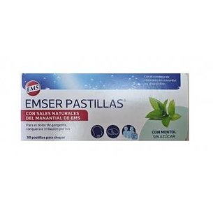 Emser Pastillas Con Mentol Sin Azúcar 30 Pastillas Para Chupar