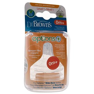 Dr. Brown's Options Silikonsauger mit breiter Öffnung, 0 m 